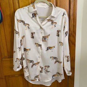 Tiger print blouse
